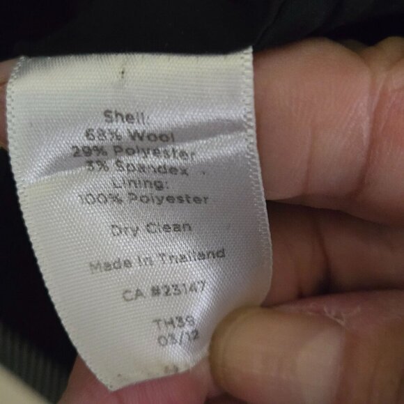 Talbots Shawl Collar Wool Blend Twill Suiting Blazer Lined Pockets Size 14 - Picture 5 of 5